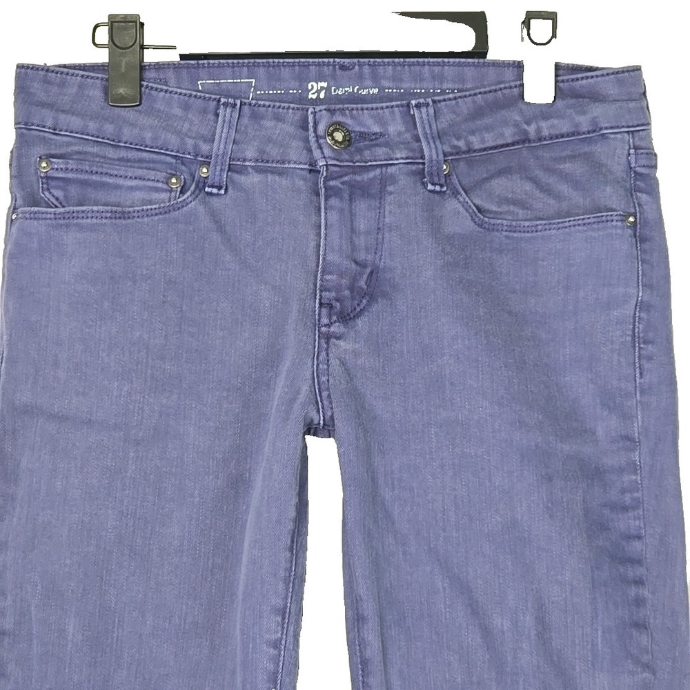 LEVIS Demi Curve Purple Denim Women's Cropped Jeans Size 27 (24" Inseam) - Picture 3 of 8